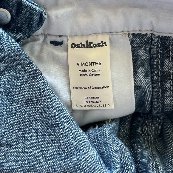 OshKosh B'gosh Blue Classic Denim Overalls - Picture 4 of 5
